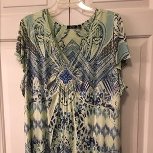 Apt 9 Light Green With Jeweled Inset Top